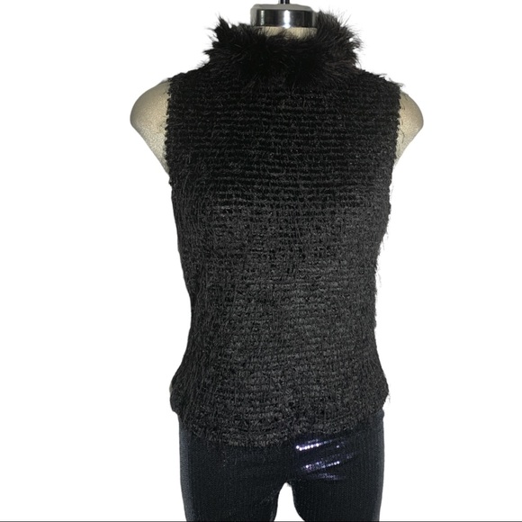 Black Fency Top Sleeveless Size M - Picture 7 of 16